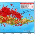 Peta sebaran gempa susulan Flores M7.7