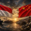 Ilustrasi Bendera Indonesia China