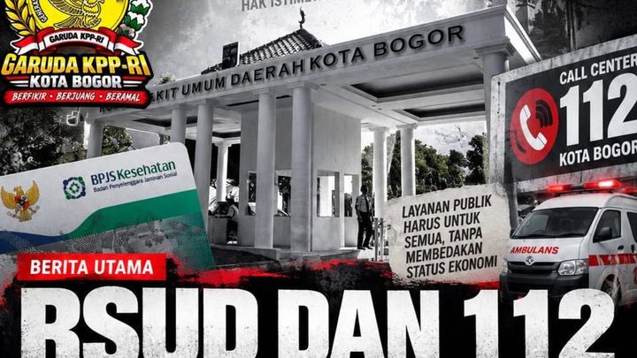 RSUD dan Layanan 112 Kota Bogor Disorot GARUDA KPP-RI, Minta Data Ketersediaan Kamar Pasien BPJS Dibuka