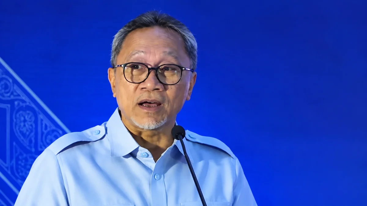 Zulkifli Hasan saat menjadi pembicara dalam Seminar Nasional Koperasi Desa di Bandar Lampung.