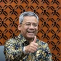 Menteri Keuangan Suahasil Nazara menjawab pertanyaan soal kepercayaan publik setelah menggantikan Purbaya Yudhi Sadewa.