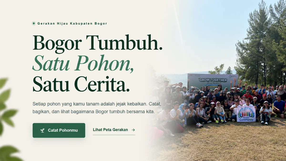 TumbuhBogorKUW mendokumentasikan pohon yang ditanam melalui fitur Catat Pohon