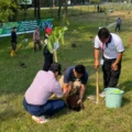 Kolaborasi Sentul City dan KUW dalam penanaman pohon.