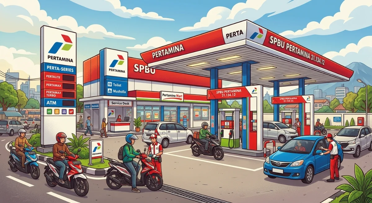 Ilustrasi SPBU Pertamina