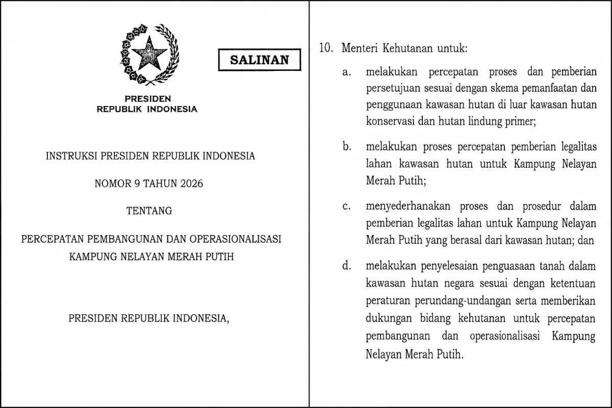 Inpres nomor 9 tahun 2026 tentang kampung nelayan merah putih