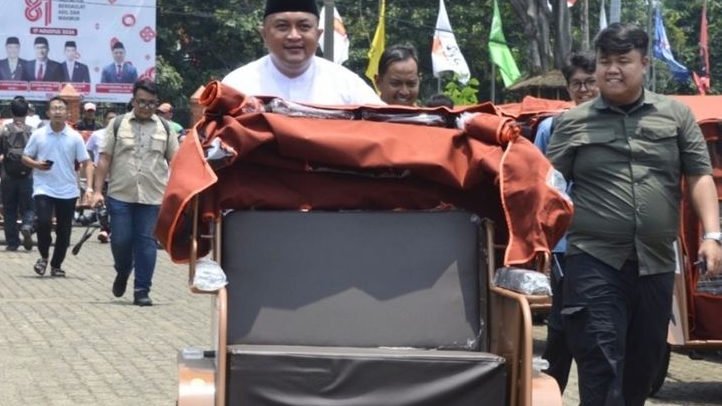 130 Becak Listrik Bantuan Presiden Dibagikan ke Pengayuh Kabupaten Bogor, Diharapkan Jadi Aset Sendiri