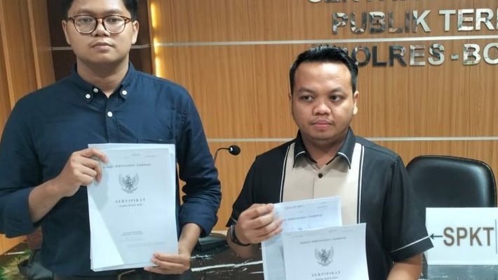 Plang Lahan Bersertifikat di Sukaraja Dirusak OTK, Keluarga Mantan Kapolres Bogor Lapor Polisi