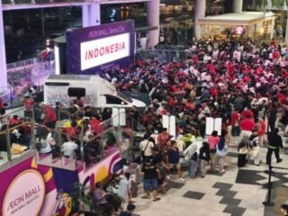 Final FIFA ASEAN Cup 2026, ribuan warga nobar Indonesia vs Thailand di AEON Mall Sentul City